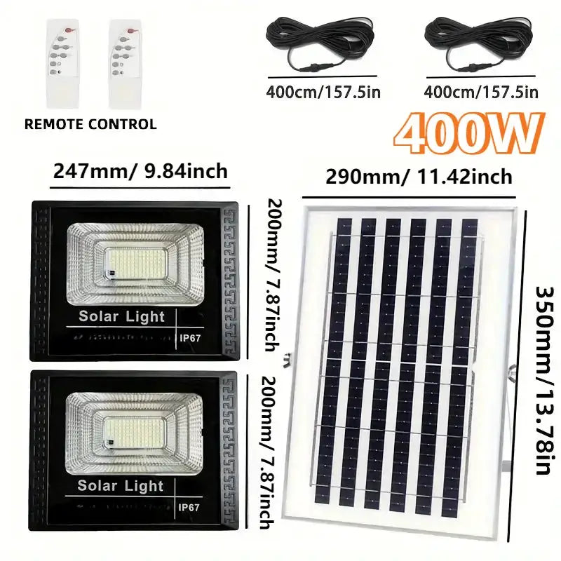 Dual Head Solar LED Garden Wall Light — product view 7