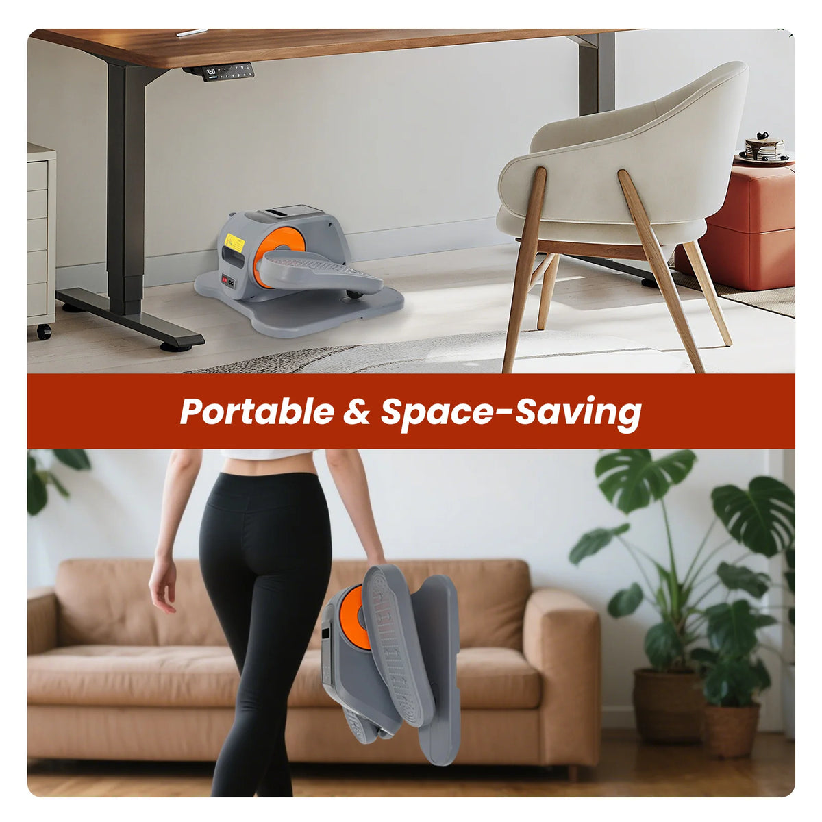 Under-Desk Elliptical Machine Portable Mini Elliptical Manual — product view 4