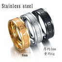 Stainless Steel Punk Roman Numeral Unisex Ring