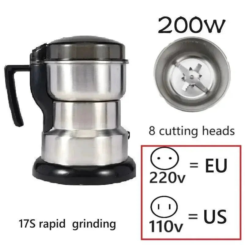Electric Coffee And Spice Grinder Multifunctional Appliance