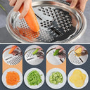 Multifunctional Stainless Steel Basin with Grater, Vegetable