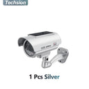 Solar Panel Dummy Camera Affordable Home Security LED Flashing