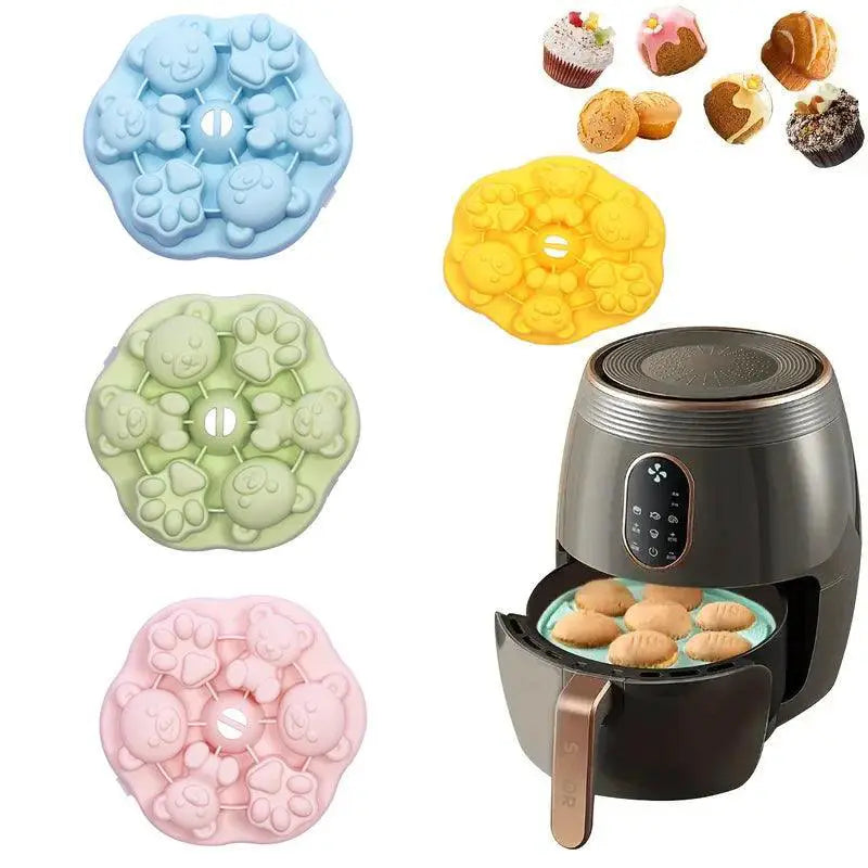 Silicone Muffin Molds Cupcake Ice Cube Mold For Air Fryer