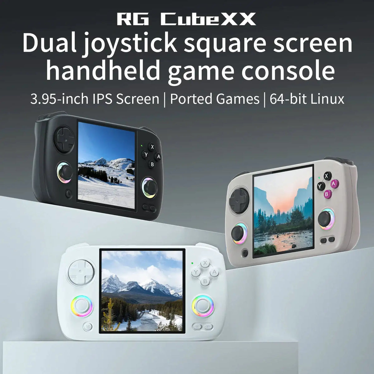 Anbernic RG CubeXX Retro Handheld Game Console 3.95" IPS 720*720 Screen Linux 64bit 3800mAh Supports 5G WiFi Streaming HD TV Out
