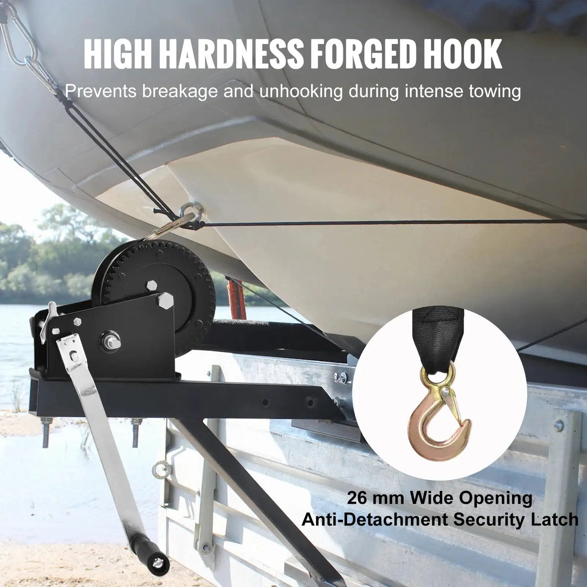 Manual Boat Trailer Winch With Ratchet — product view 4