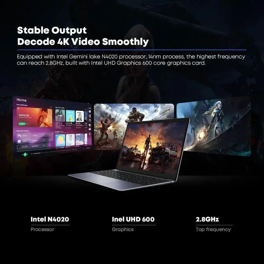 HeroBook Pro Enhanced Productivity Laptop for Work and Study