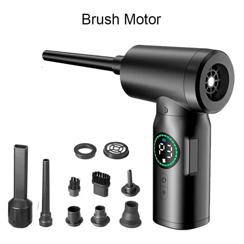 Portable 7500mAh Compressed Air Duster 2 In 1 Blower Vacuum