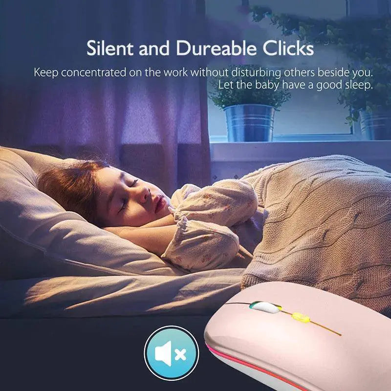 Stylish Rechargeable RGB Bluetooth Mouse for Laptop and PC