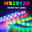 WS2812B 5050 RGBIC Smart LED Strip with Individually Addressable LEDs 5V Hooks