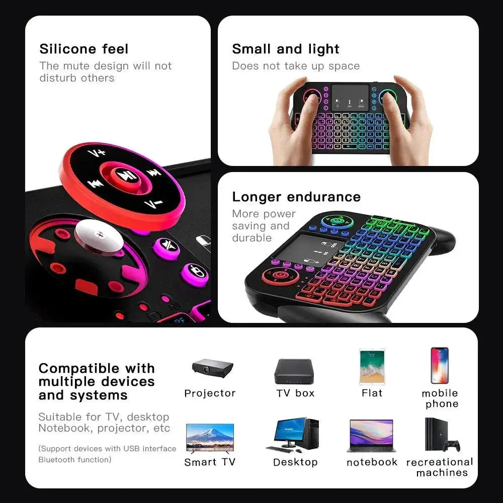 Universal Mini Wireless Keyboard With Touchpad Dual Connect