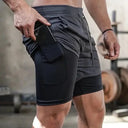 Men's 2-In-1 Camo Gym Shorts Breathable For Summer Workouts
