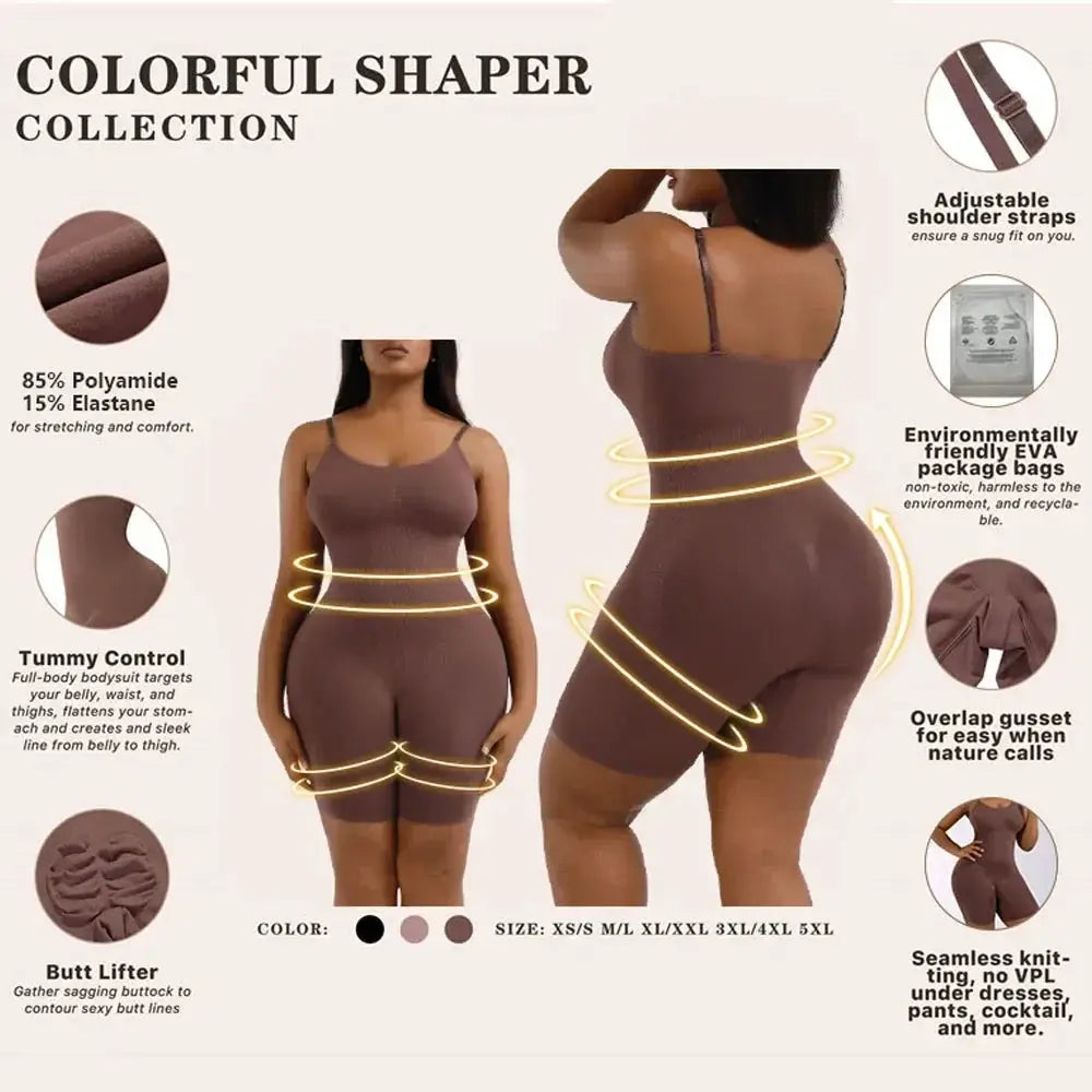 Seamless Shapewear Bodysuit for Belly Control and Silhouette