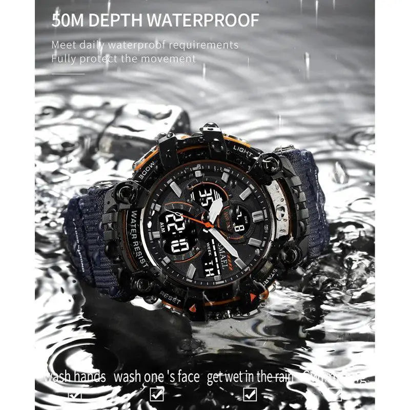 SMAEL Military Style Waterproof Quartz Watch For Men