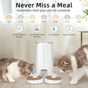 ROJECO Smart Cat Feeder Remote Control WiFi Auto Dispenser