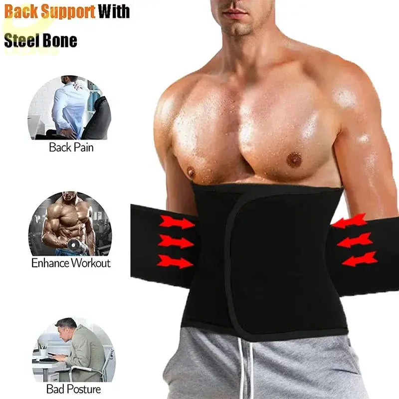 Neoprene Waist Trainer for Men Fat Burning and Slimming
