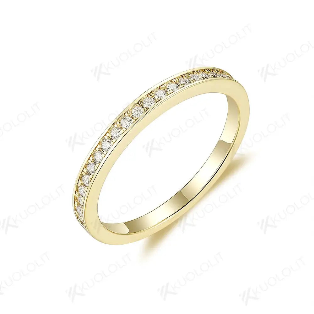 Moissanite Ring in Sterling Silver Kuololit — product view 1