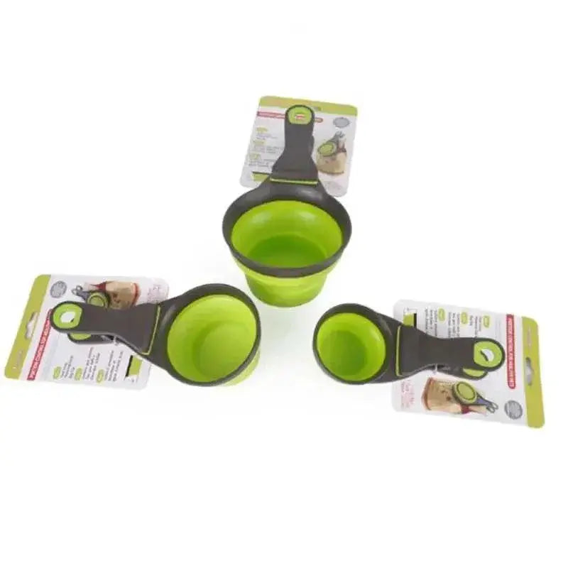 Folding Pet Bowl Food Spoon Portable Lightweight Dog Scoop