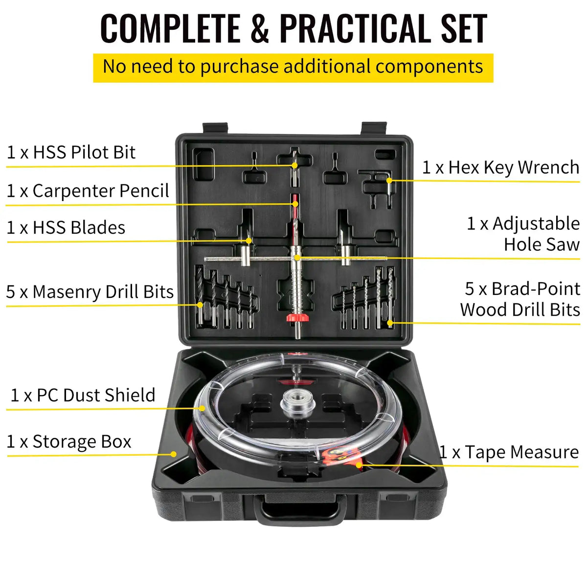 Premium Adjustable Hole Saw Kit — product image 3