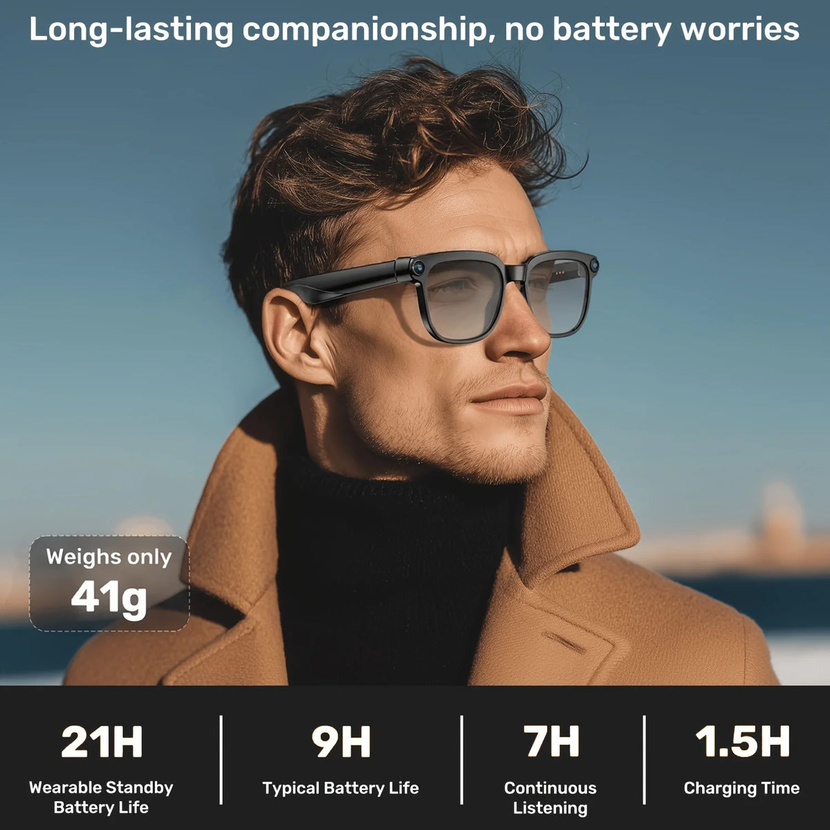 Smart camera glasses 8-megapixel HD