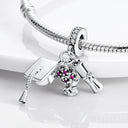 Silver Plated Charm Graduation Books