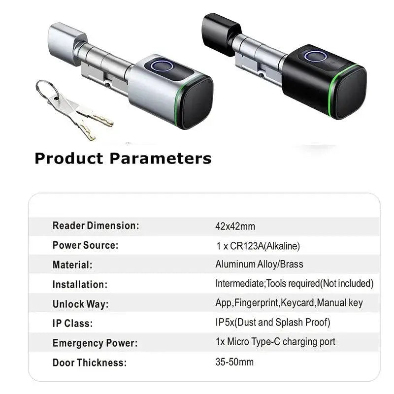 RayKube S1 Smart Door Lock With Secure Access Remote Control