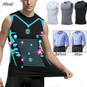 Mens Ice Silk Compression Shaping Vest for Fitness Control