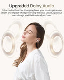 SHOKZ OpenDots 2 E320 Open-Ear Bluetooth Earbuds Wireless Clip-On Earphone Dolby Audio Bluetooth 6.1 Wireless Charging IP57 40H Battery Life