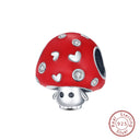 Red Series Charm Beads Sterling