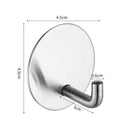 Stainless Steel Wall Hook Organizer for Towels and Keys