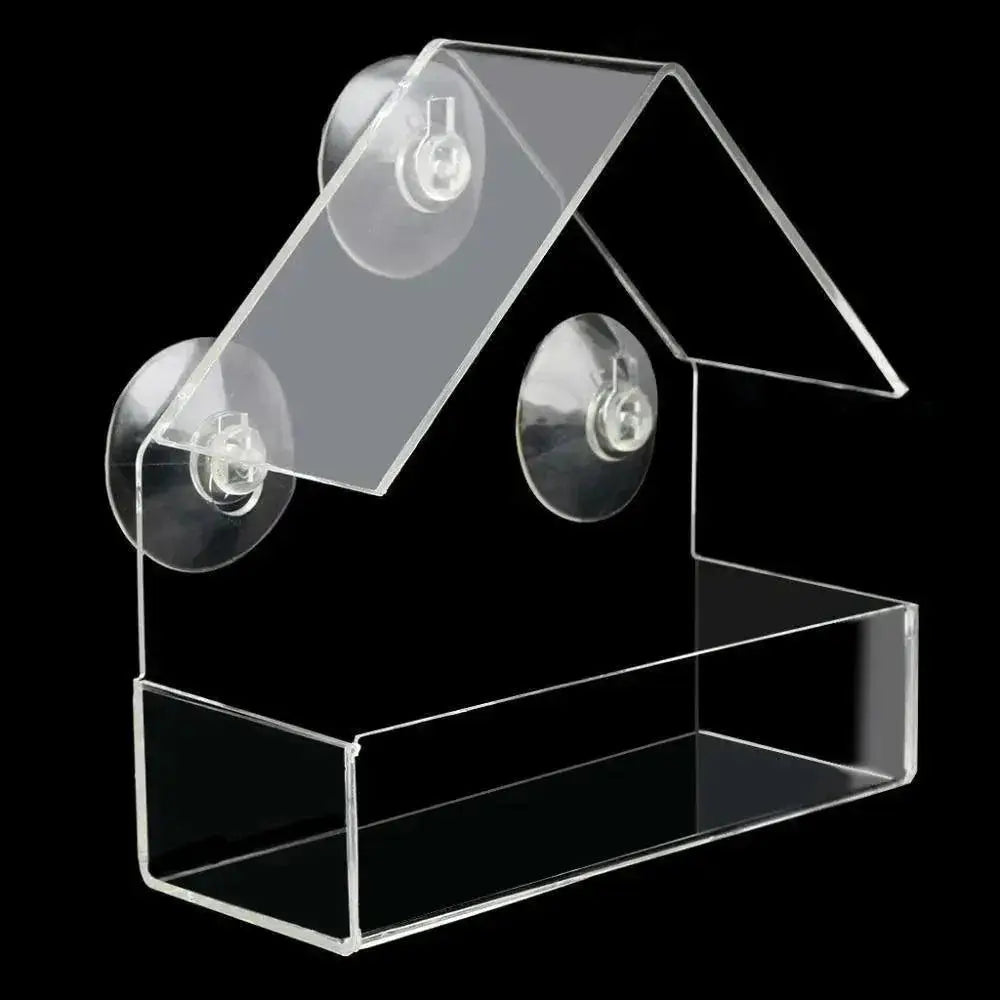 Acrylic Window Bird Feeder Tray For Close Birdwatching Fun
