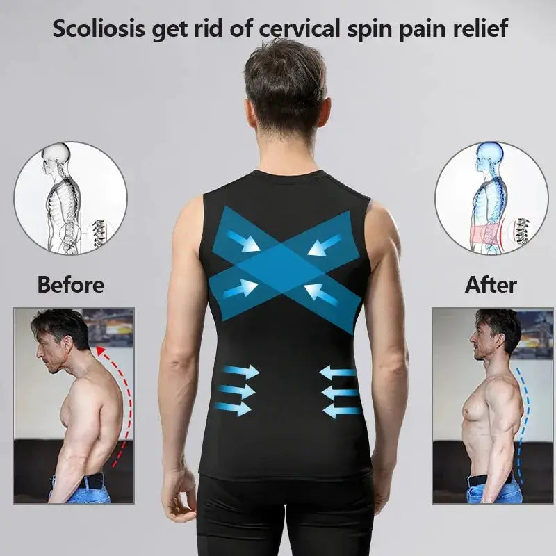 Men Compression Shirts Tank Top Tummy Control Body Shaper
