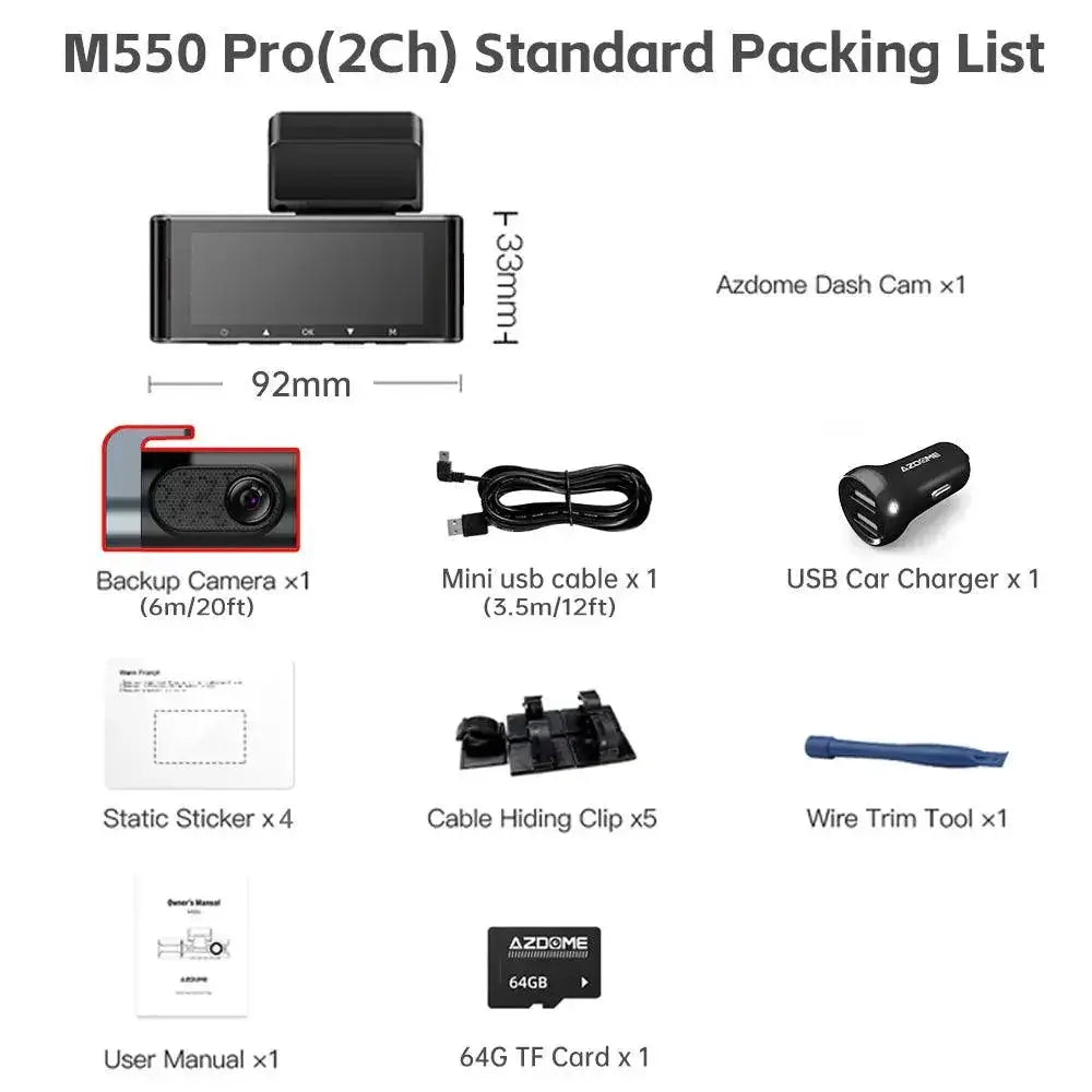 AZDOME M550 Pro 4K Dash Cam With Night Vision GPS Review