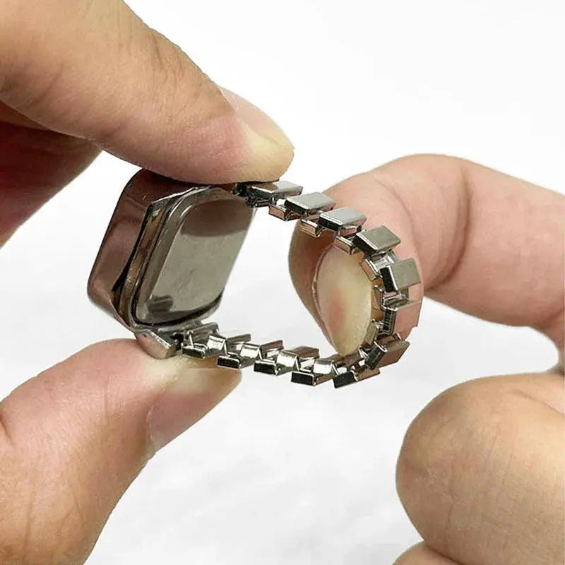 Vintage Punk Roman Quartz Ring Watch Unisex Timepiece