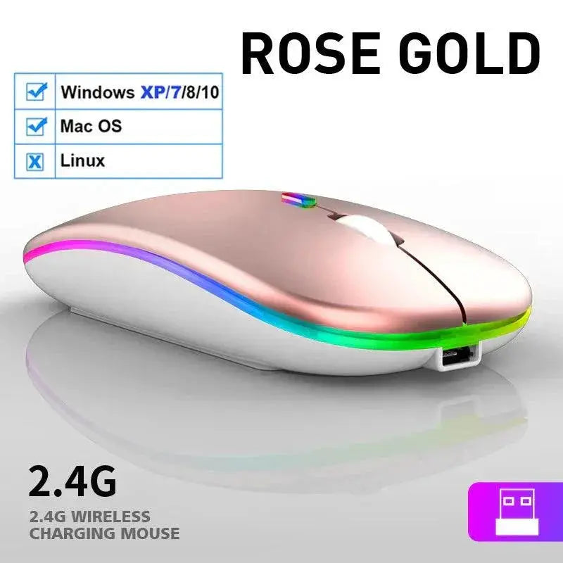 RGB Wireless Mouse Silent Stylish Design For PC Laptop