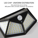 100LED Solar Wall Lamp Outdoor Waterproof Motion Sensor Lamp
