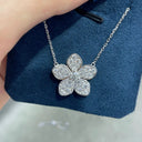 Sterling Silver Silver Moissanite Flower