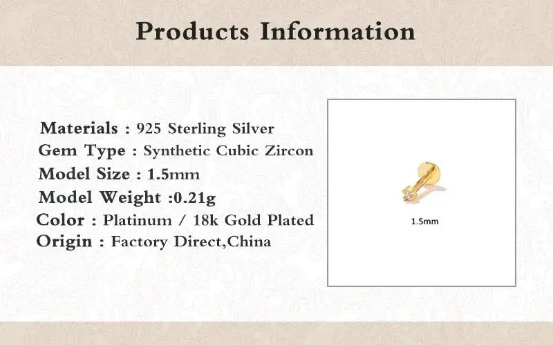 925 Sterling Silver Zircon Stud Earrings Bling Jewelry