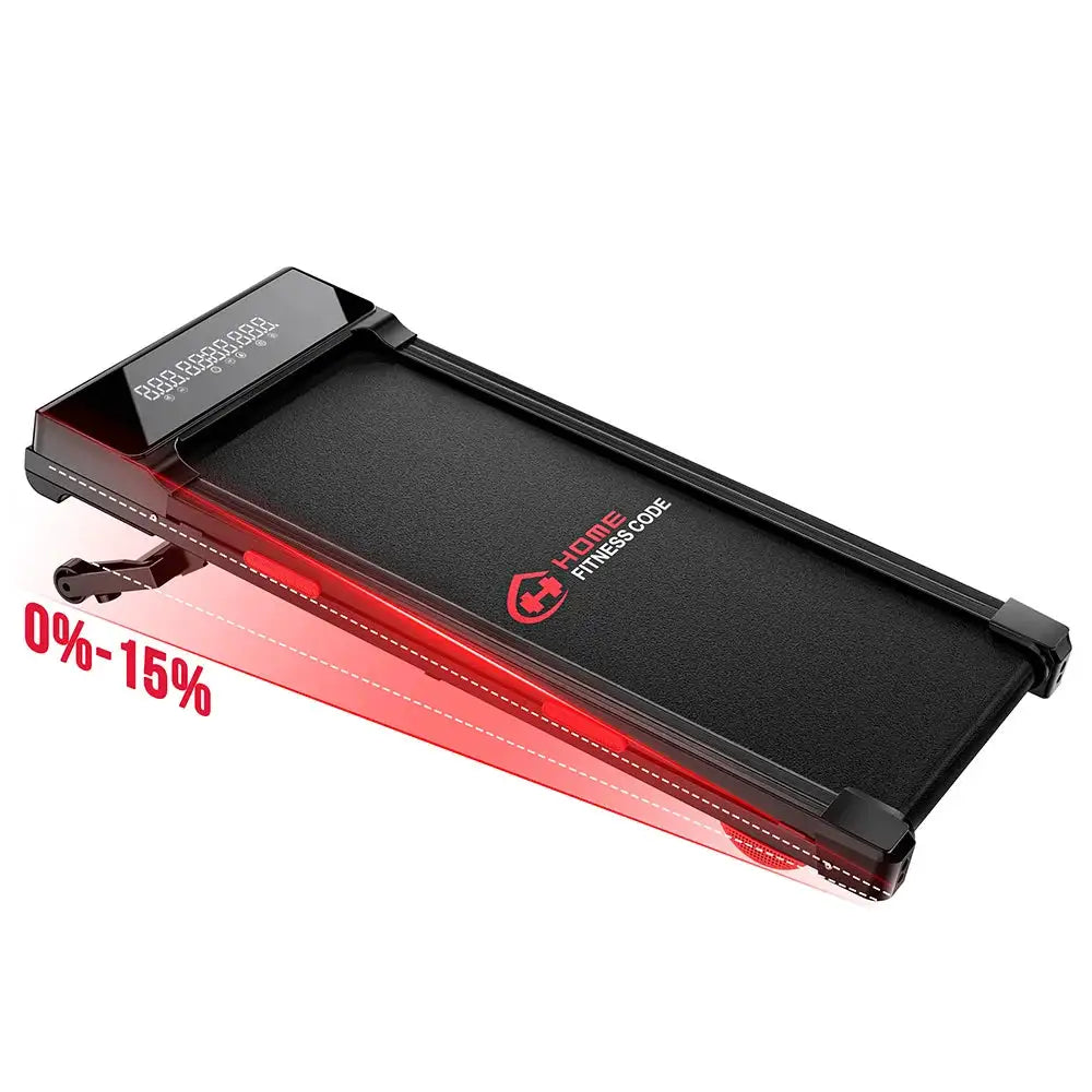 Walking Pad Treadmill 15% Auto Incline with Remote Control LED Screen Under Desk Treadmill, Compact Treadmills for Home Hiking