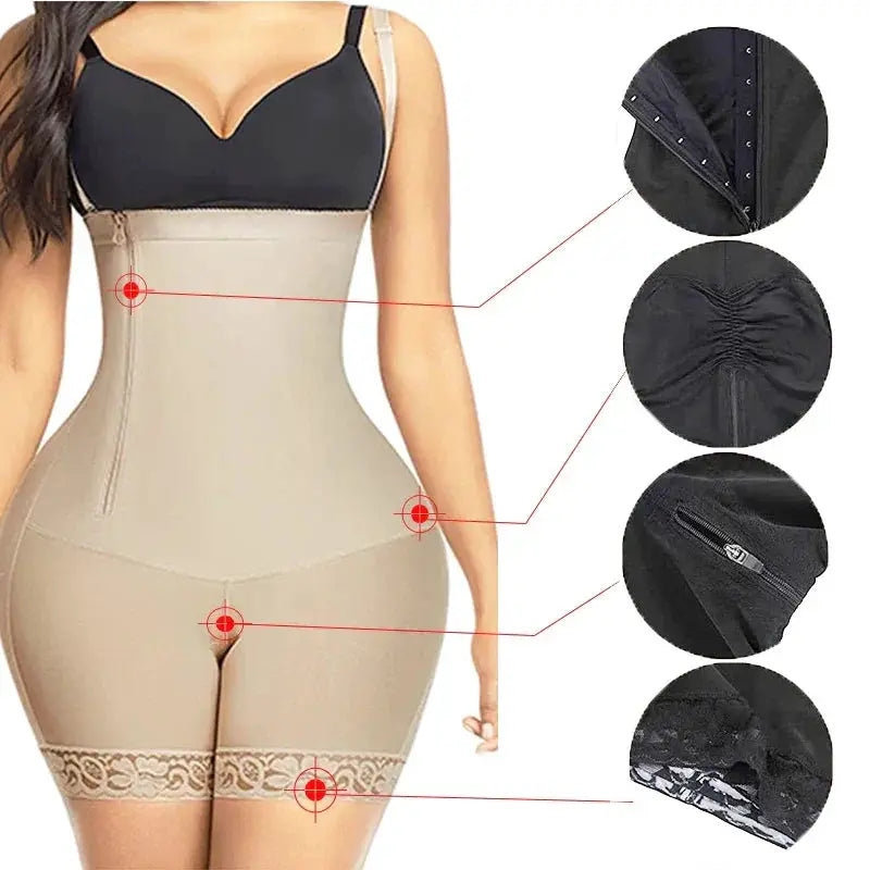 Guudia Tummy Control Body Shaper With Side Zip Design