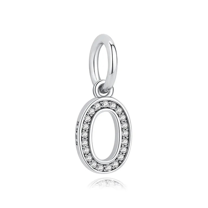 Sterling Silver Charm A-z Letters