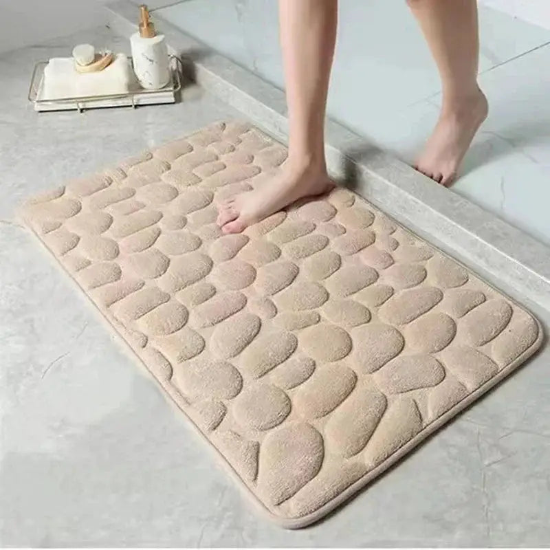Cobblestone Design Anti Slip Bath Mat Absorbent Carpet — product view 9