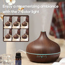 Compact Wood Grain Essential Diffuser