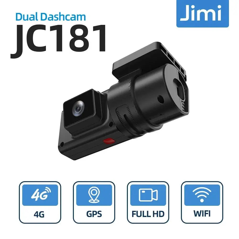 Jimi JC181 Mini 4G Dash Cam Dual Lens Live Stream GPS Tracking WiFi Hotspot - stepyours.com