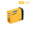 240W GaN Fast Charger - LED Light And 5 Ports