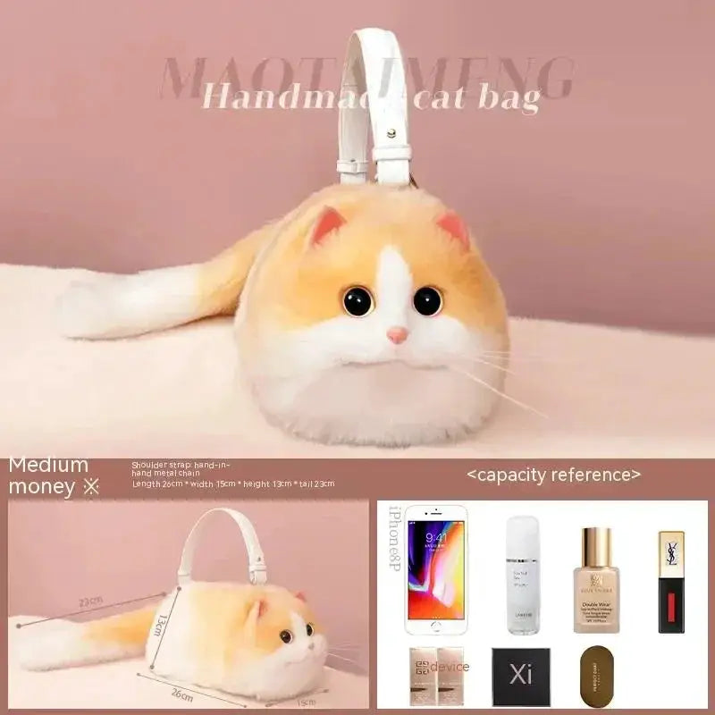 Secure Plush Cat Shoulder Bag for Women — product view 8