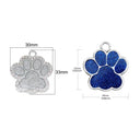 Customizable Glitter Paw Pet ID Tag for Dogs and Cats