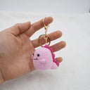 Cute Small Bear Couple Keychains Unique Knitting Cartoon Gift