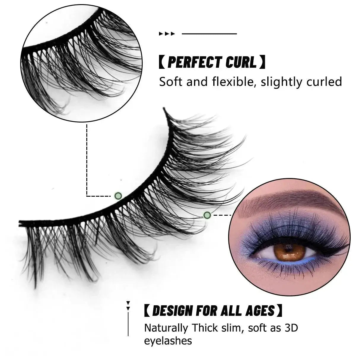 Luxury Vegan Voluminous Wispy Faux Eyelashes Makeup