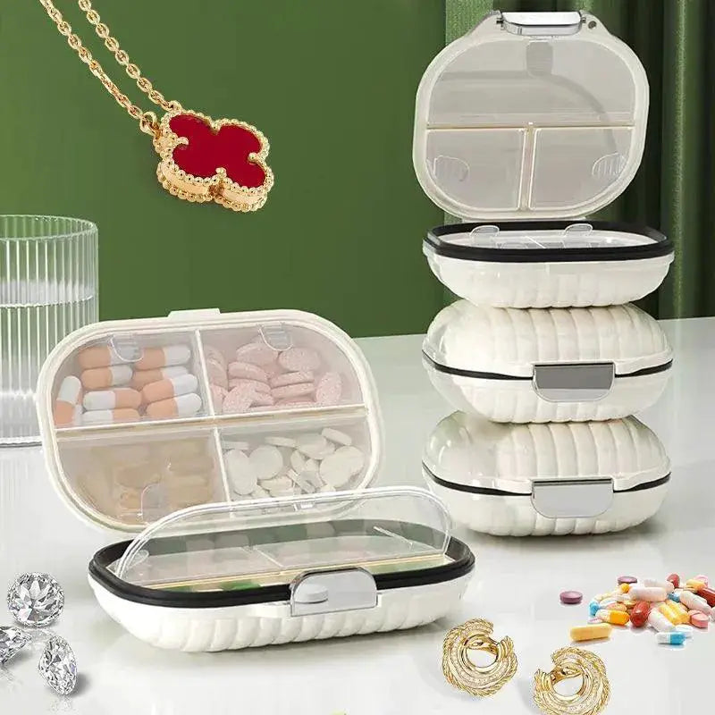 Compact Weekly Pill Organizer Travel Moisture Sealed