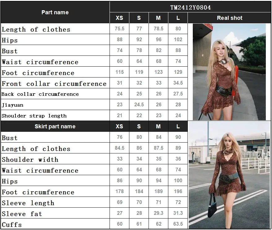 Summer Y2k Women's Dresses Sexy Sheer Mesh Lace Bodycon Dress Flared Long Sleeve V-Neck Mini Dress Party Club Evening Dresses